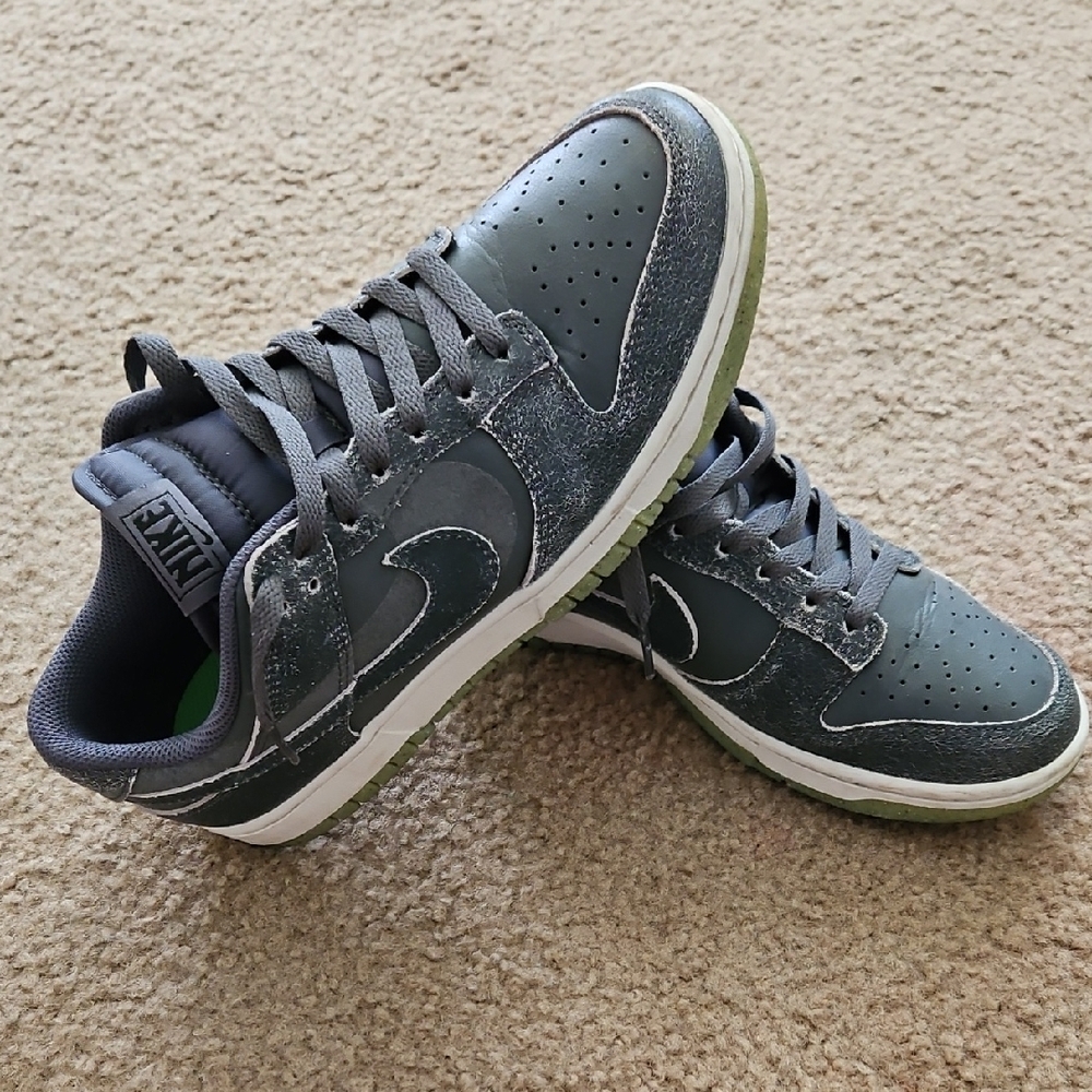 Nike Gray Dunks Low-Top Leather